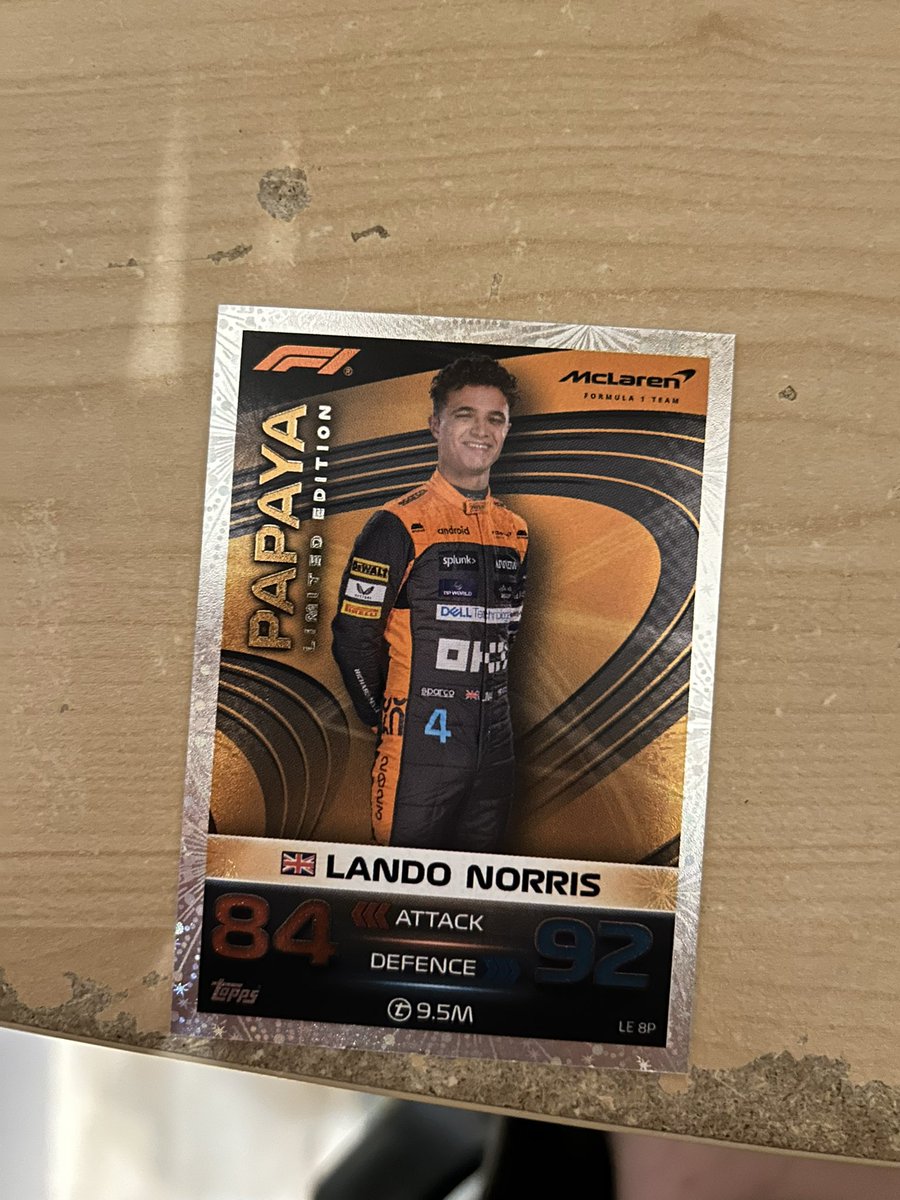 oshapotty's tweet photo. wondering if anyone is collecting the turbo attax F1 cards.
i have a BUNCH of doubles, also my second papaya limited edition of lando

im mostly looking for the signature ones! 
feel free to dm me too :)
#f1 #tifosi #turboattax #turboattaxf1 #f123 https://t.co/RPmjKKBpBN
