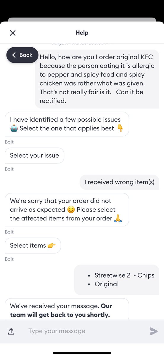 MC_LLBJ's tweet photo. @BoltFood why was I given the wrong order and given back the delivery fee and ignored.  Y’all trying to kill people out here https://t.co/Yd9CXjI6IC