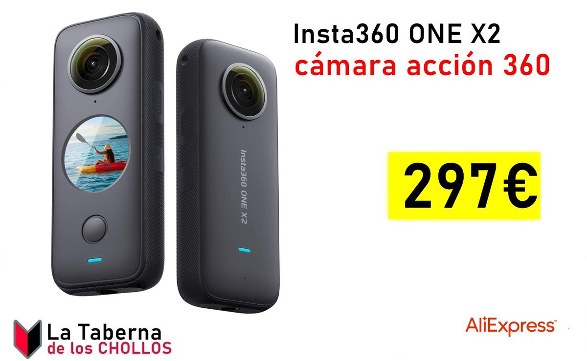 🔹Insta360 One X2 - Cámara de acción de 5,7 K 360° con estabilización, Resistente al Agua Gracias a IPX8, Palo Selfie Invisible, Pantalla táctil, edición automática de vídeo, Control por Voz ❗️

✅Precio:  297.4€ ❗️(PVP: 399€)

  🔰chollostb.info/45p0HrA

#chollos