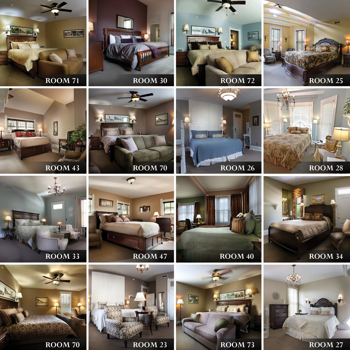 Our 40 rooms are truly all one-of-a-kind. Discover your favorites at grantstinn.com/our-rooms/.

#boutiquehotel #historicalhotel #grantstreetinn #boutiquestrong