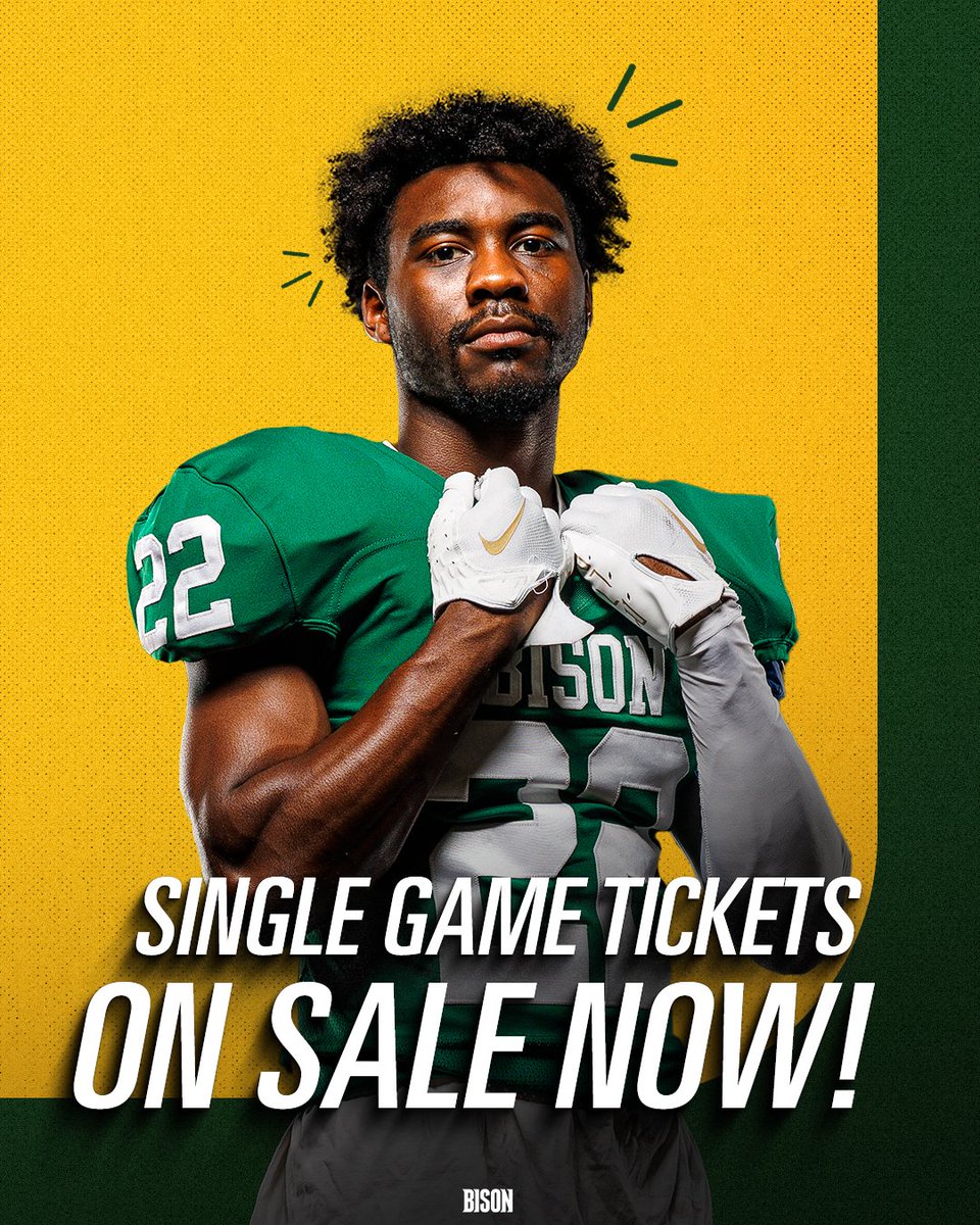 OBU_Football's tweet photo. Single game tickets are now available! Purchase with the link below!

🎟 | https://t.co/wgVNX1TKVE

For groups of 10 or more, call 405-585-5302

#OnToVictory https://t.co/ub9tUMz1i5