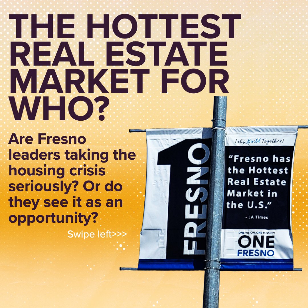 uSparkValley's tweet photo. Are Fresno leaders taking the housing crisis seriously? Or do they see it as an opportunity? https://t.co/2NDQanQZVG