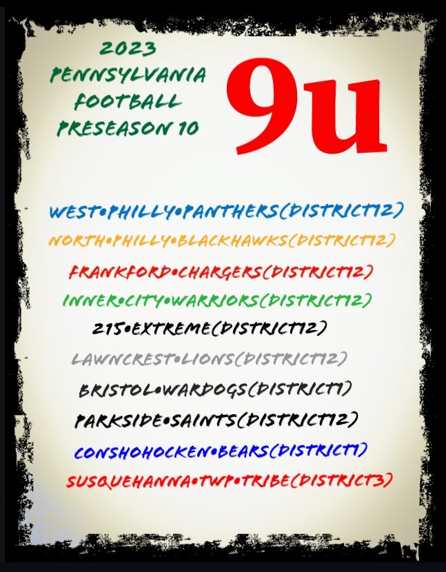 pa_trenches's tweet photo. 🎥🎥🎥2023 PENNSYLVANIA FOOTBALL ... Another very talented age group in the state the 9️⃣'s ... Teams journey towards league , state , regional &amp; NATIONAL CHAMPIONSHIPS have begun🏆🏆🏆 https://t.co/HavXO2Dq1P