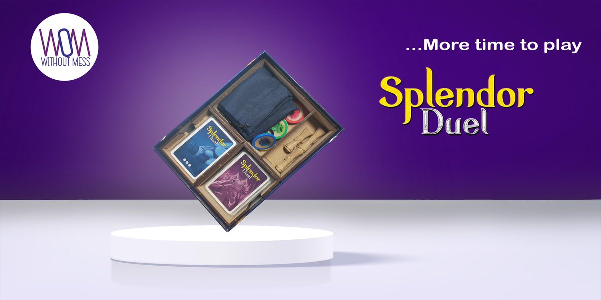 wom_withoutmess's tweet photo. ¡SABEMOS LO MUCHO QUE TE GUSTAN LOS TBT DE WOM!💜🥳
.
El #tbt de hoy es #splendorduel 🎲 compatible con @Asmodee_es📍📍
.
#splendorduel #jueves #insertos https://t.co/bdYCfpnnCf