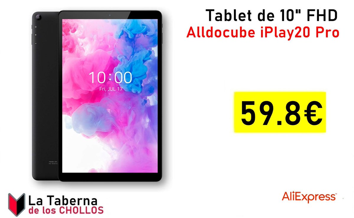 🔹ALLDOCUBE iPlay20 Pro 4G LTE por 59.8€ ❗️ (PVP.+139€)

   ✂️Aplica el cupón del vendedor
   ✂️CÓDIGO:  LRKXZTJXSS8B
   🔰chollostb.info/45pPV4n

#CHOLLAZO