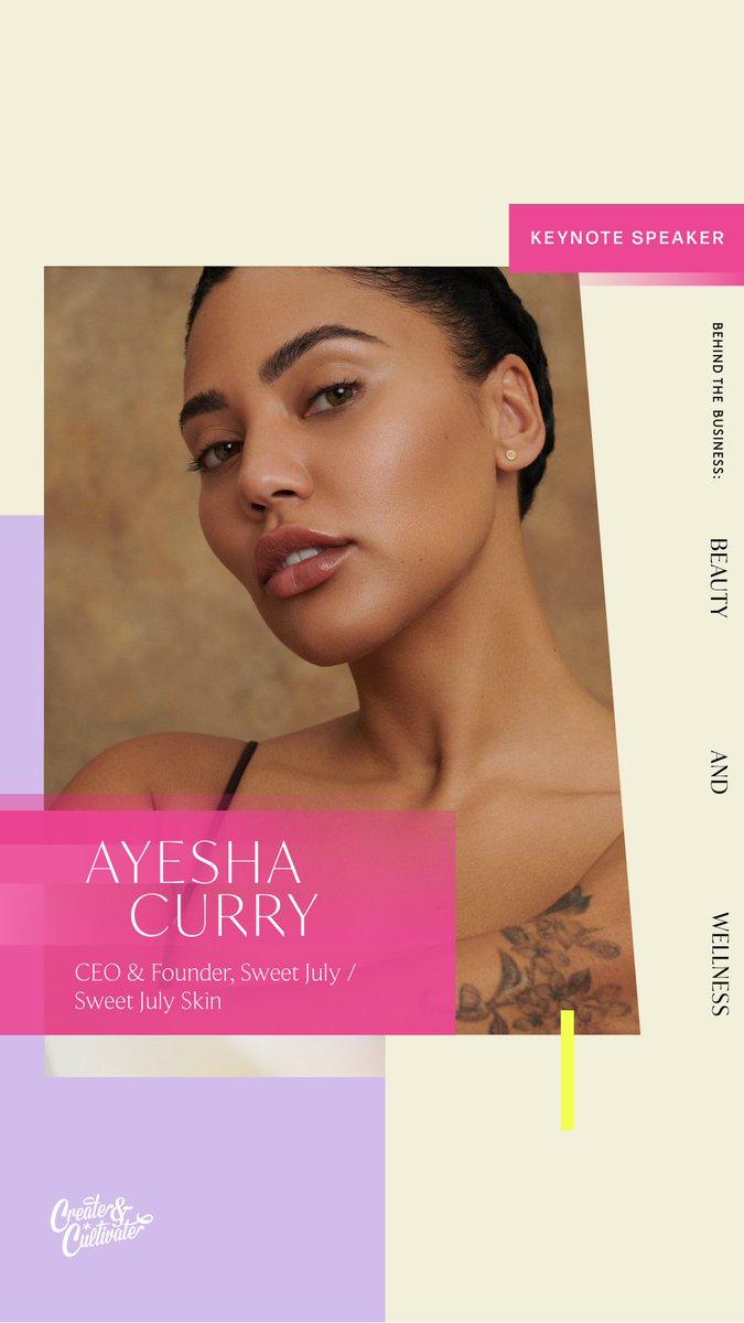 Screaming! We’re so excited to have @ayeshacurry , CEO and Founder of Sweet July and Sweet July Skin, as one of our keynote speakers at Behind the Business: Beauty and Wellness. Tickets at the link, hurry they’re going fast! createcultivate.com/behind-the-bus… #createcultivateLA