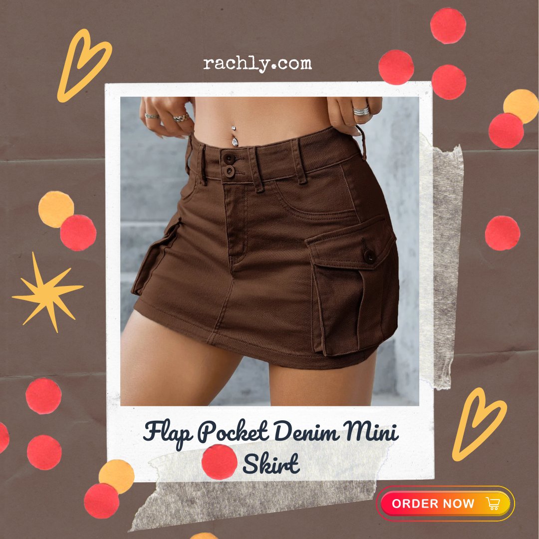 shoprachly's tweet image. Elevate your denim game with our Flap Pocket Denim Mini Skirt! 👗🌟 Unleash your inner fashionista with this stylish and versatile piece. 
Shop Now: rachly.com/collections/sk…
#DenimMiniSkirt #FlapPocketDetail #VersatileChic #YouthfulVibe #CasualCool #DressUpDenim #FashionStatement