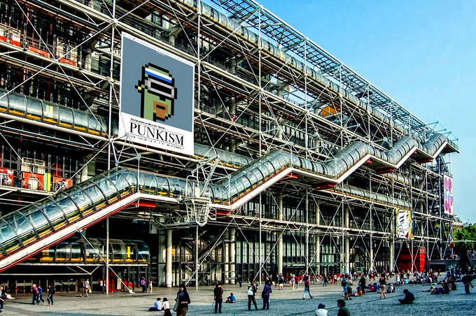 #Cryptopunks will be exhibited in all the most famous museums in the world! The #Cryptopunks web 3 gang will make history! proudly at the <a href="/CentrePompidou/">Centre Pompidou</a> this museum is one step ahead for art and culture! the rest of museums will follow! <a href="/MuseumModernArt/">MoMA The Museum of Modern Art</a> <a href="/Tate/">Tate</a> <a href="/metmuseum/">The Metropolitan Museum of Art</a>