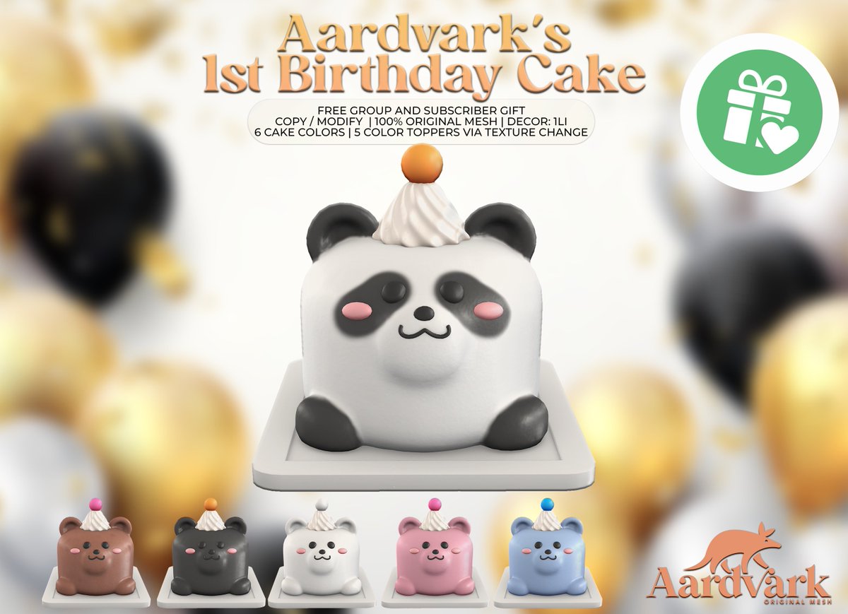 Aardvarksl's tweet photo. We're celebrating our one-year anniversary and who doesn't love cake?! We've frosted several different colors for your delight. A free gift for both subscribers and group members.  Thank you so much for supporting Aardvark!  Located at the mainstore  
https://t.co/xK0PEQHdNl https://t.co/vTyeDzXnB0