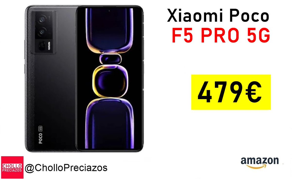 🔹Xiaomi Smartphone Poco F5 Pro WQHD+ 120hz Pantalla AMOLED 6.67" Procesador Snapdragon 8+ Gen 1 Cámara Triple 64MP Dual 5G 12GB Ram 256GB ROM❗️

✅Precio:   479€ ❗️(PVP: 619€)

    🔰amzn.to/47oikK1

#chollos