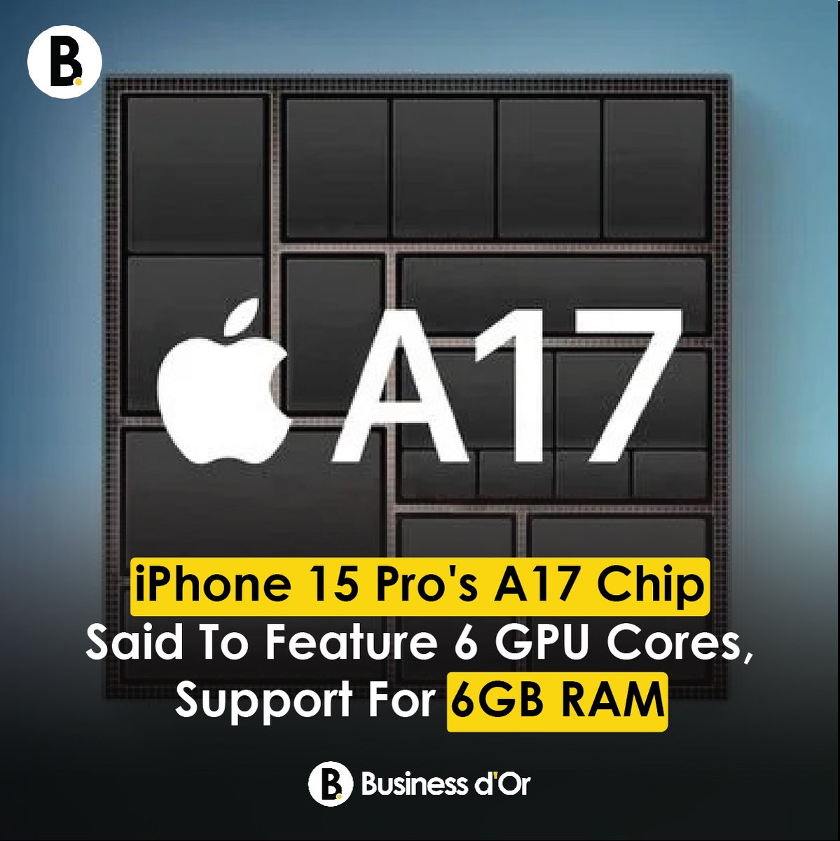 BusinessdOr's tweet photo. Apple's upcoming A17 chip that is set to be used in the iPhone 15 Pro and iPhone 15 Pro Max models includes a 6-core CPU and a 6-core GPU, according to leaker Unknownz21.
#apple #appleproducts #a17chip #iphone15pro #iphone15promax #businessdor https://t.co/eNHf1GCBI3