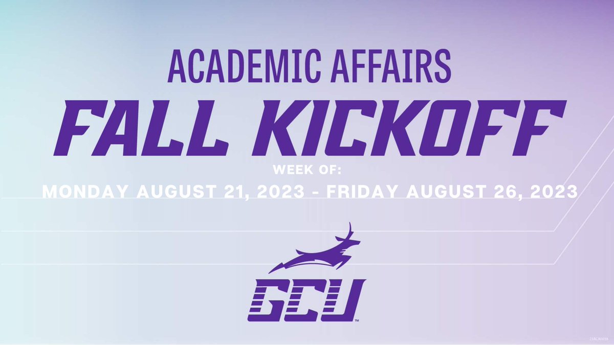 Start making plans now, as you will not want to miss this kick-off event!! Sign into cirt.gcu.edu/frc/facultyaca… for more information!