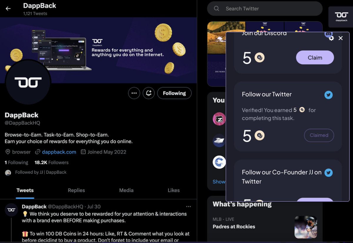 Evan_M_Ed's tweet photo. @DappBackHQ I just earned another 5 DB coins for just following DappBack on Twitter!! https://t.co/Niki8zva0v