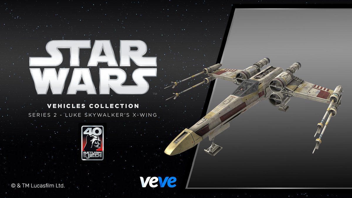 The perfect balance between speed and firepower, the X-wing Starfighter was famously piloted by Luke Skywalker to destroy the Death Star!

This interactive @StarWars digital collectible drops in Waitlist format Sun, 13 Aug at 8 AM PT: veve.me/post/star-wars…

#CollectorsAtHeart