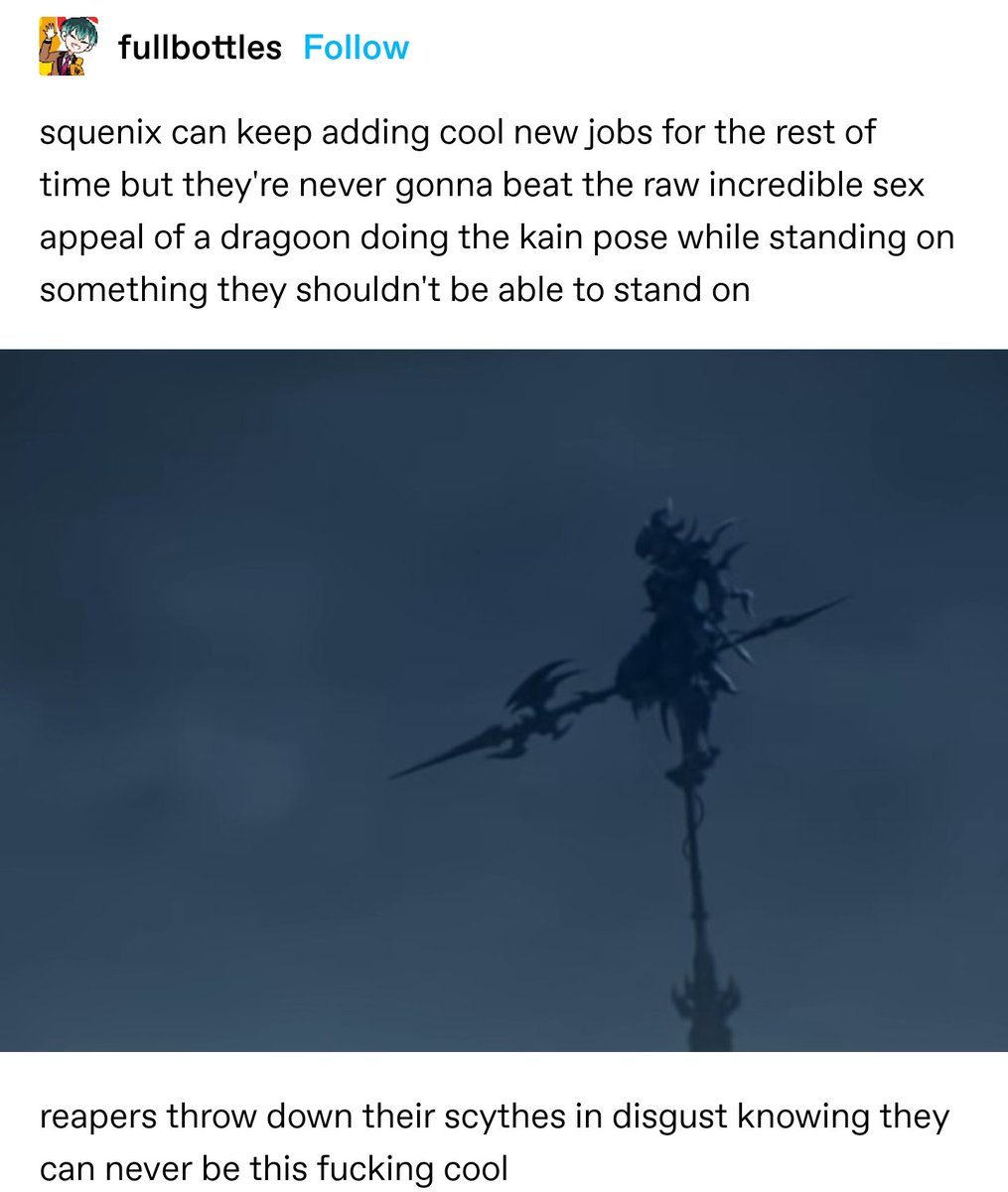 the video game industry has yet to top how iconic Kain's Dragoon stance is