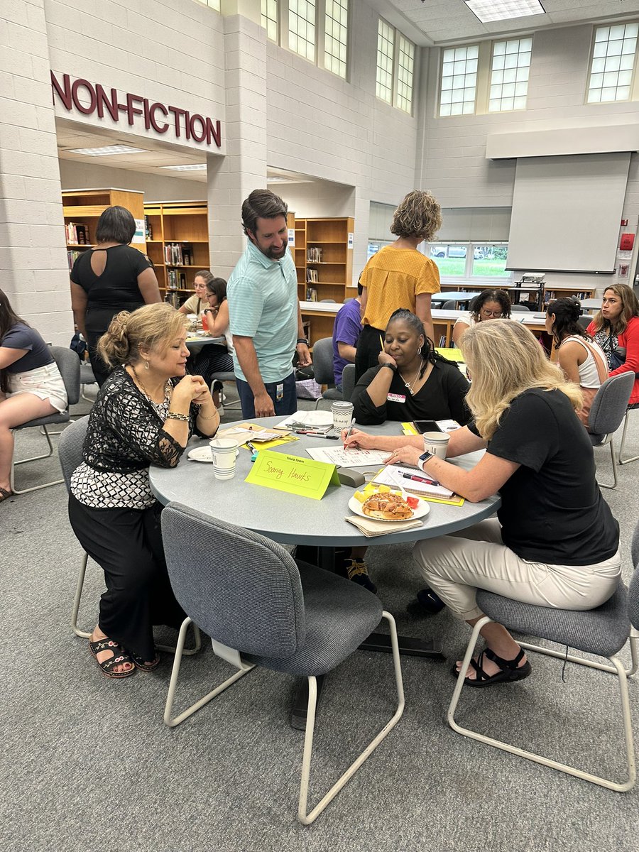 What a great day <a href="/HerndonMiddle/">Herndon MS</a>! We got to welcome our new staff members, build community, get some HMS swag and start to prepare classrooms for this upcoming year of student success! Go Hawks!