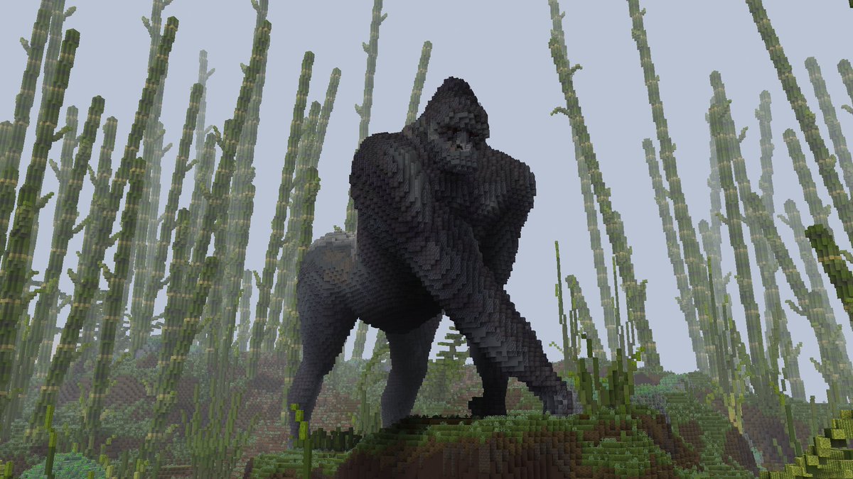 Scenery Series Part 2:
Central African Silverback Gorilla 

Built with @JulekeJules 

#minecraft #minecraftorganic #minecraftbuild #minecraft建築コミュ