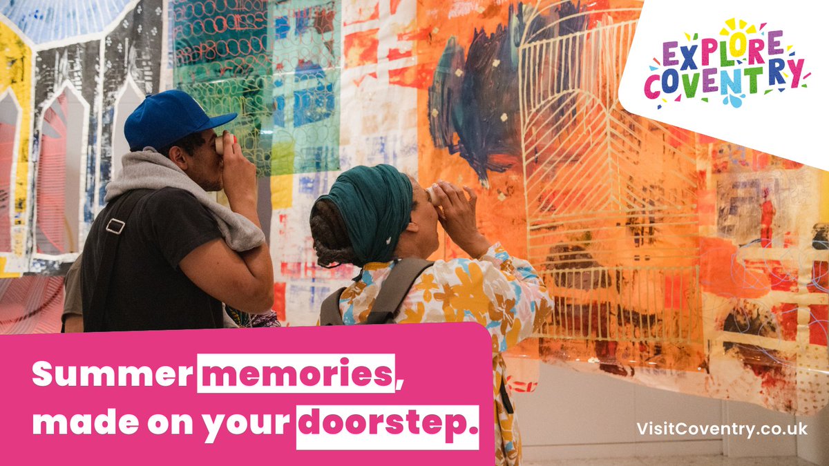 visit_coventry's tweet photo. Don't let summer pass you by! Make memories on your doorstep and experience all Coventry has to offer. From museums and galleries to delicious food and drink, there's something for everyone.
https://t.co/HCzkEFJhtw
#ExploreCoventry #covhour
#covhour https://t.co/tbXA0VOZUH