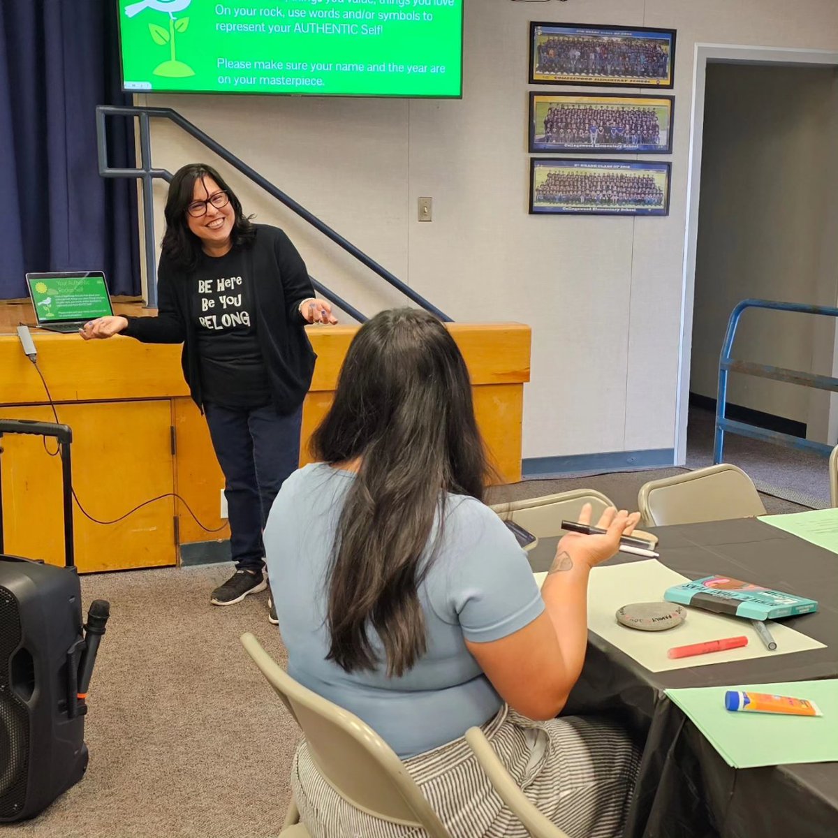 collegewood_el's tweet image. Today I met with my classified staff to review PBIS and share about our theme- Cultivate Belonging 🌱. Like the teachers, they all made their authentic self rock portraits. #cultivatebelonging🌱 #developingmindsnurturinghearts