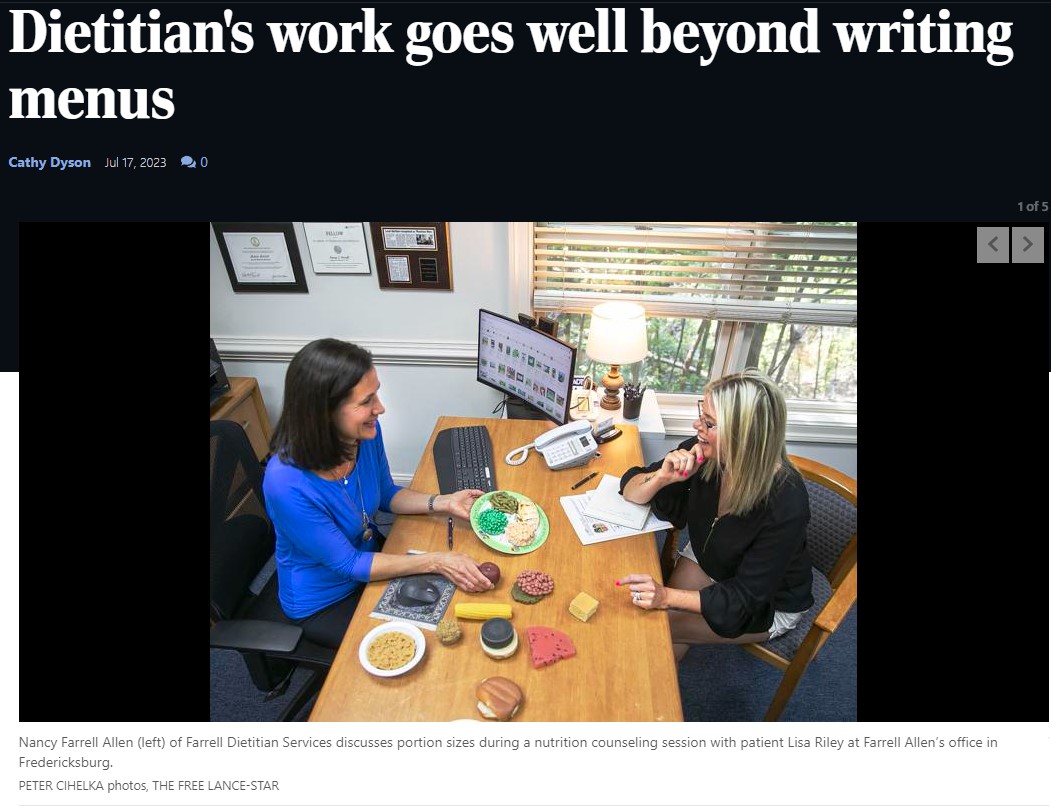 Honored that the FLS newspaper highlighted my long career as a Registered Dietitian Nutritionist (RDN).  There are many ways an RDN can impact healthcare outcomes. To all my patients, thank you for trusting me to be a part of your healthcare team! Here’s to the future RDNs!