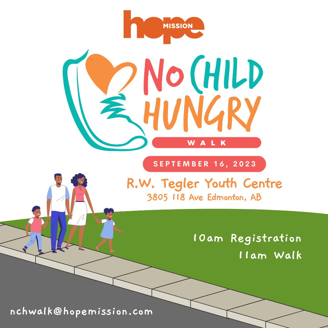 📢We are excited to announce the No Child Hungry Walk on September 16th, 2023! We will walk in solidarity, and raise funds for Hope Mission to continue to provide meals and care for the youth, children and families who come to our doors.👣 Visit our website for more info!💻