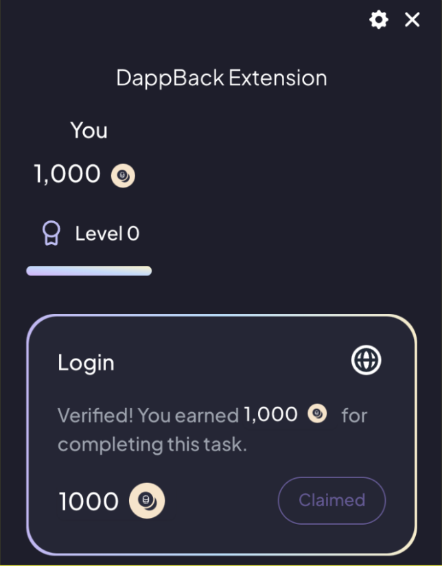 Evan_M_Ed's tweet photo. @DappBackHQ I just claimed 1000 DB coins for logging in to the chrome extension! https://t.co/yNRdoZcHzO