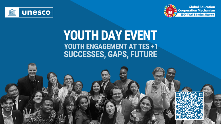 One year after the #TransformingEducation Summit, how do you perceive the successes, gaps &amp; future of youth engagement in education? 🤔

On 12 Aug, join the online event hosted by the SDG4 Youth &amp; Student Network to create lasting #LeadingSDG4 impact 🙌🔗 unesco-org.zoom.us/meeting/regist…