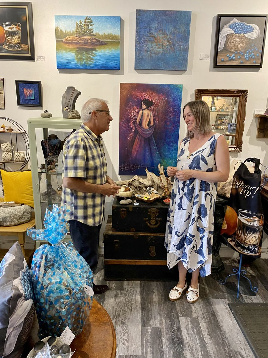 VictorFedeli's tweet image. Terrific opportunity to visit The Monique Legault Studio, a #smallbusiness in #Sudbury.

Monique had lots to tell us about how #DigitalMainStreet supported the development of her business’ online presence.

Thank you for the tour of your custom art shop!