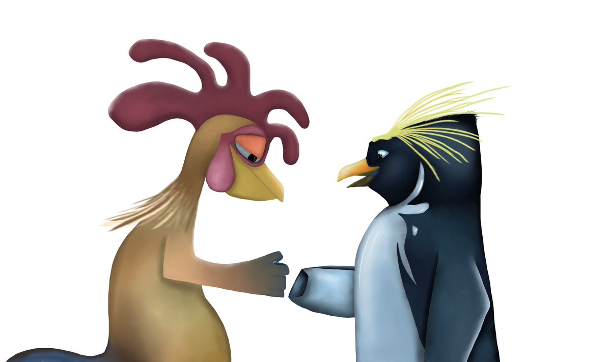 zugi_art's tweet photo. Hi guys, today I have something from a movie. 

If you don’t know this is Chicken Joe and his friend Cody from Surf’s Up movie.

I must say this is my favorite movie and this drawing made me feel sooo happy. 

#art #movie #surfing #digitalart #Procreate https://t.co/gC6xKwKLU6
