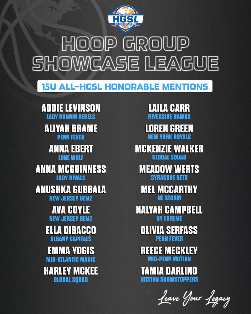 Closing out HGSL Season awards with All-HGSL Honorable Mentions 📢‼️#leaveyourlegacy ⬇️ recognize someone