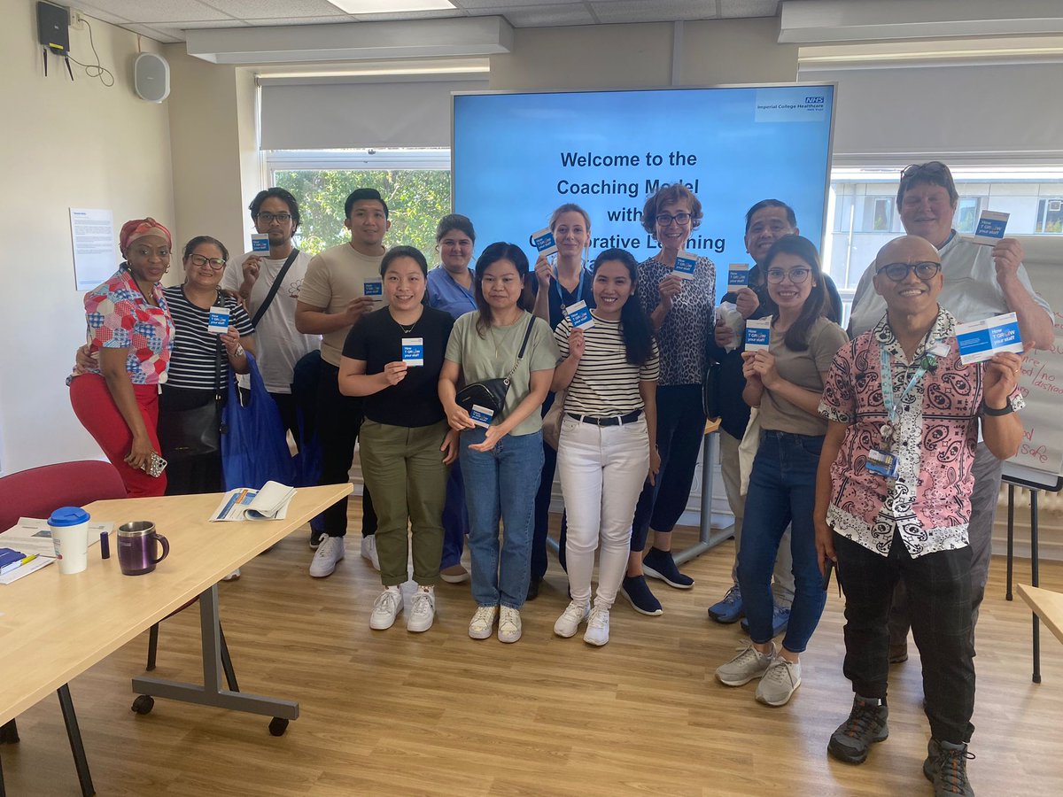 Emiliya_55's tweet photo. Our lovely nurses @ImperialPeople attended the coaching session today where they learned how to support students by using coaching & feedback models @amber_4567 @alexwnderlusts @JamesLa77705188 @sue_burgis @SigsworthJanice @Jan_Goldsmith35 @donna_bristow6 @MuiKeow @ImperialNHS https://t.co/Tliw6LiSOL