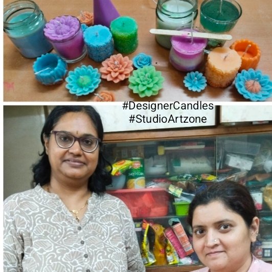 #DesignerCandles #candlemaking #candlemakingworkshop #StudioArtzone #pune #studioartzonepune #studentwork

Glimpses of today's Designer Candles Workshop @ Studio Artzone