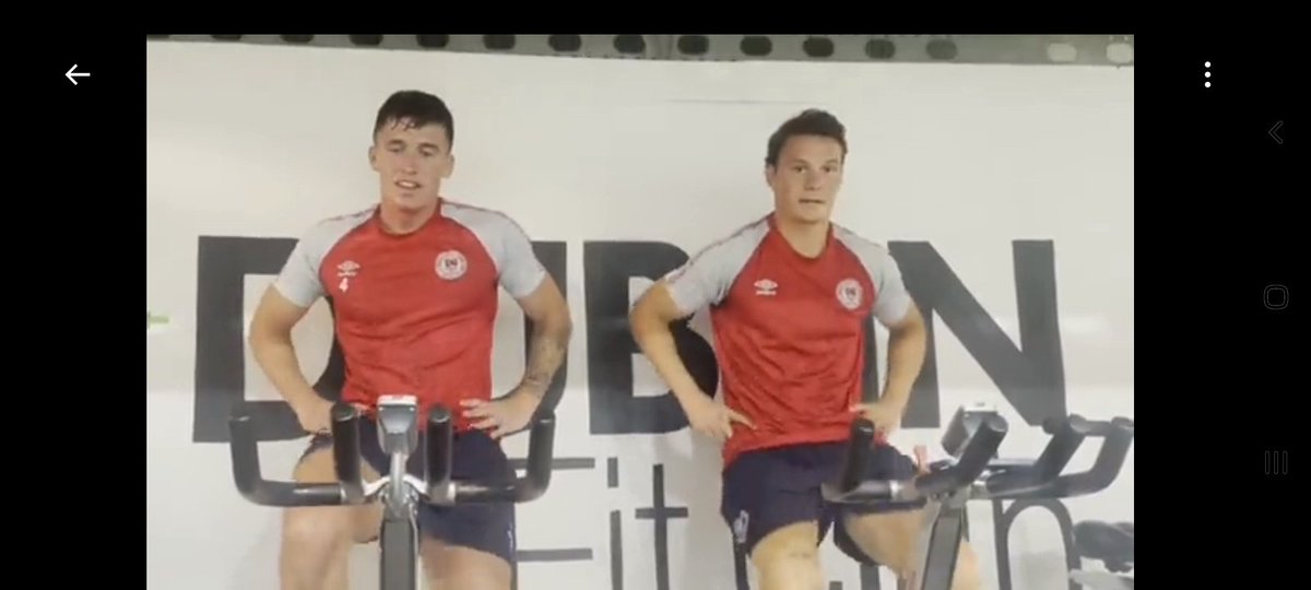 It's great to see Joe back in the team. Hopefully Axel isn't too far away also. We're delighted to see the spin bikes the Patron Saints funded earlier this year being used to help their recovery. 🔴⚪️