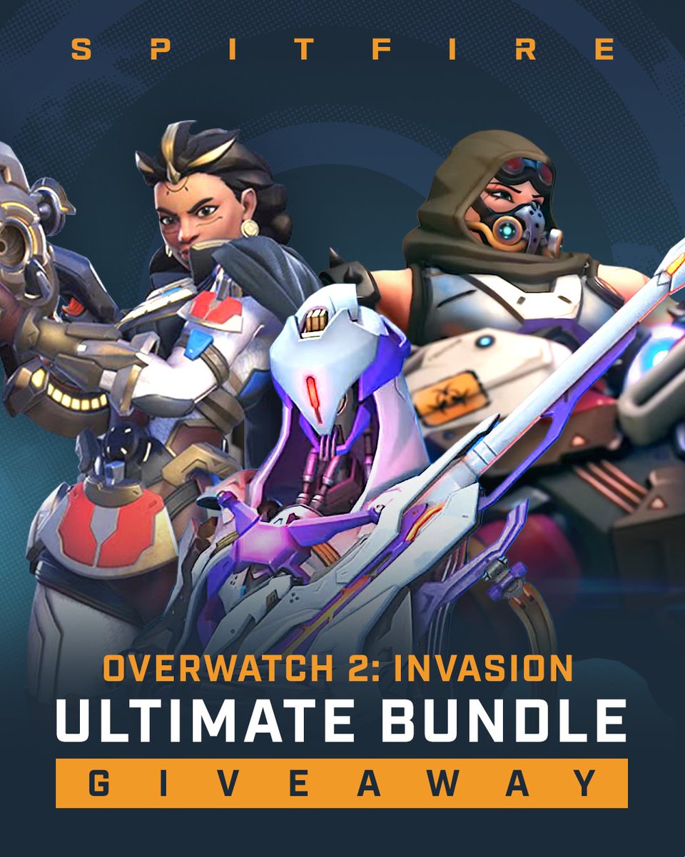 London Spitfire (@spitfire) on Twitter photo The biggest event in Overwatch history is here! To celebrate, we're giving away 10 Ultimate Bundles with the new campaign + battle pass!
To enter:
1๏ธโฃ Follow <a href="/Spitfire/">London Spitfire</a>
2๏ธโฃ Like and repost this
3๏ธโฃ Reply with what you're most excited about in Season 6! The biggest event in Overwatch history is here! To celebrate, we're giving away 10 Ultimate Bundles with the new campaign + battle pass!
To enter:
1๏ธโฃ Follow <a href="/Spitfire/">London Spitfire</a>
2๏ธโฃ Like and repost this
3๏ธโฃ Reply with what you're most excited about in Season 6!