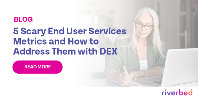 MikeIMarks's tweet photo. End user services metrics show higher service desk work, Shadow IT and wasted SaaS licenses. Learn how #DEX tools like @riverbed Alluvio Aternity address these issues: https://t.co/hg6W38qLRo https://t.co/Lw3zAZ1WsY