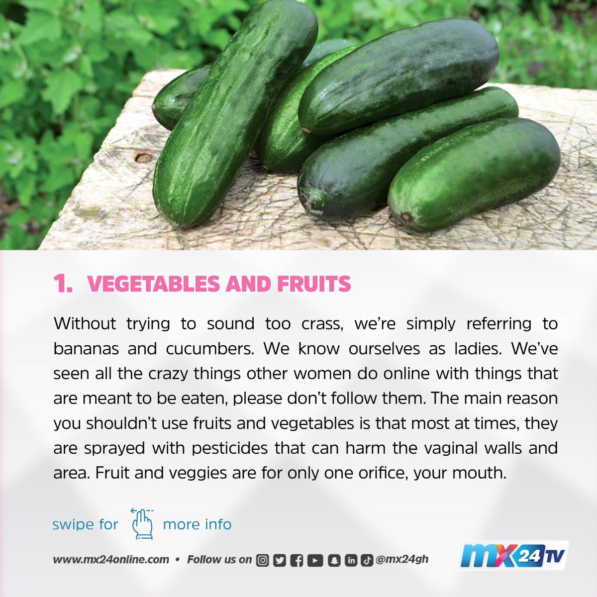 mx24gh's tweet photo. It’s important to keep your vagina health in check.
(1/2)
#mx24gh #mx24teaser #funfearlessfactual #Health https://t.co/wMqO9FGWfG