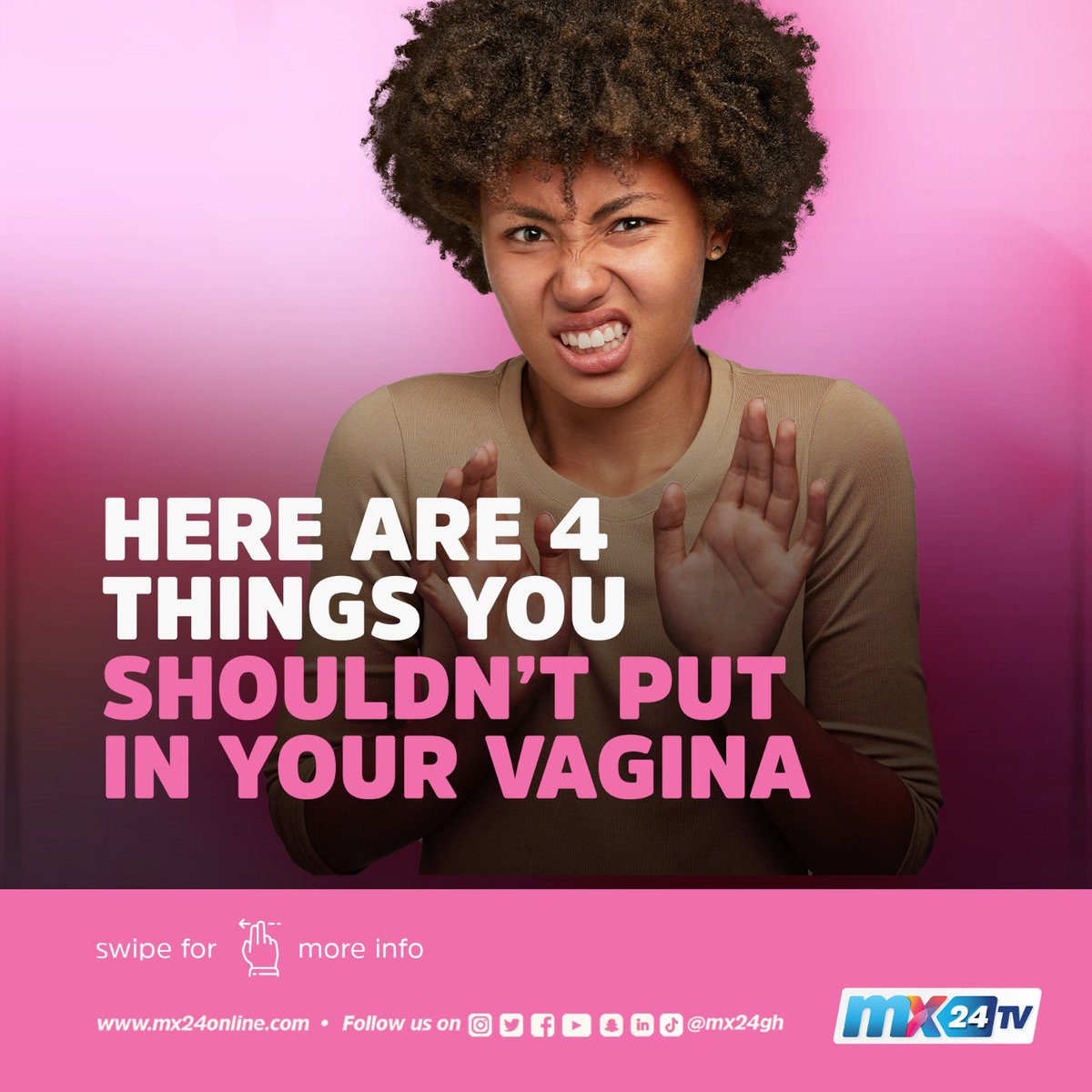 mx24gh's tweet photo. It’s important to keep your vagina health in check.
(1/2)
#mx24gh #mx24teaser #funfearlessfactual #Health https://t.co/wMqO9FGWfG
