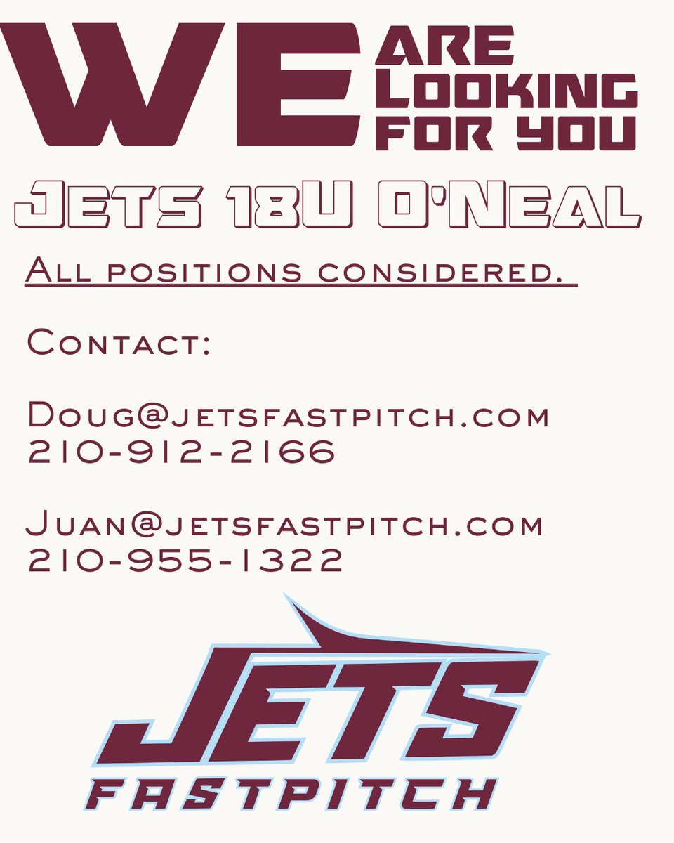 JetsFP's tweet photo. 🚀 Are you the next 18U Player to Join the Jets Organization?
https://t.co/c9ssre3kRv https://t.co/n0VtZvUSFQ