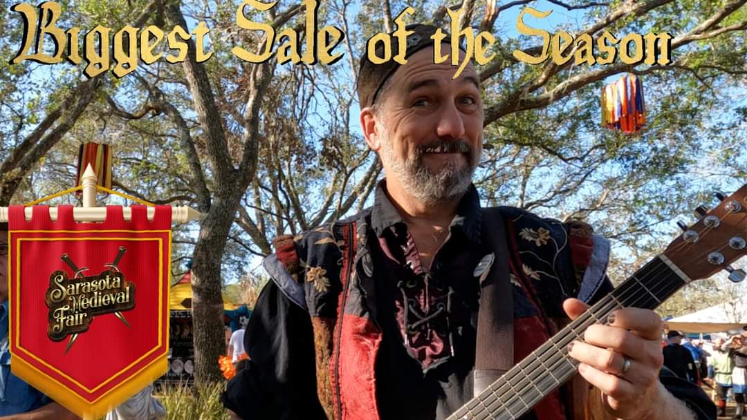 We’ve extended our biggest sale of the year. Save $7 off each adult ticket by using promo code GETMEDIEVAL23, and you’ll be all set for the Sarasota Medieval Fair happening on weekends in November. Hurry, sale ends August 16. SarasotaMedievalFair.com