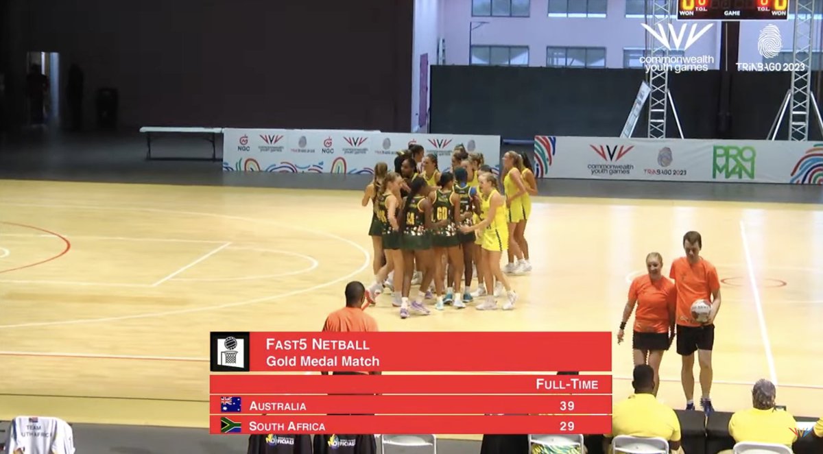 🙏 Proud! 🌟 Team SA 🇿🇦 take the silver 🥈 against Australia 🇦🇺 in the FAST5 Netball FINAL at the Commonwealth Youth Games in Trinidad & Tobago. 👏

#CommonwealthSport | #Trinbago2023 | #TeamSA | #ForMyCountry @TeamSA2024 

📸 YouTube/Commonwealth Sport