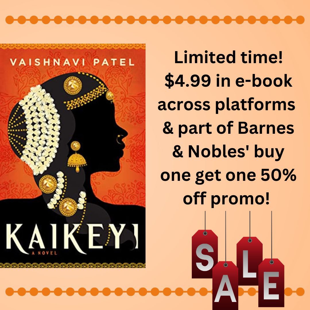 Just learned that KAIKEYI is only $4.99 across ebook vendors and is part of @BNBuzz’s buy 1 get 1 50% off promo!! barnesandnoble.com/w/kaikeyi-vais…