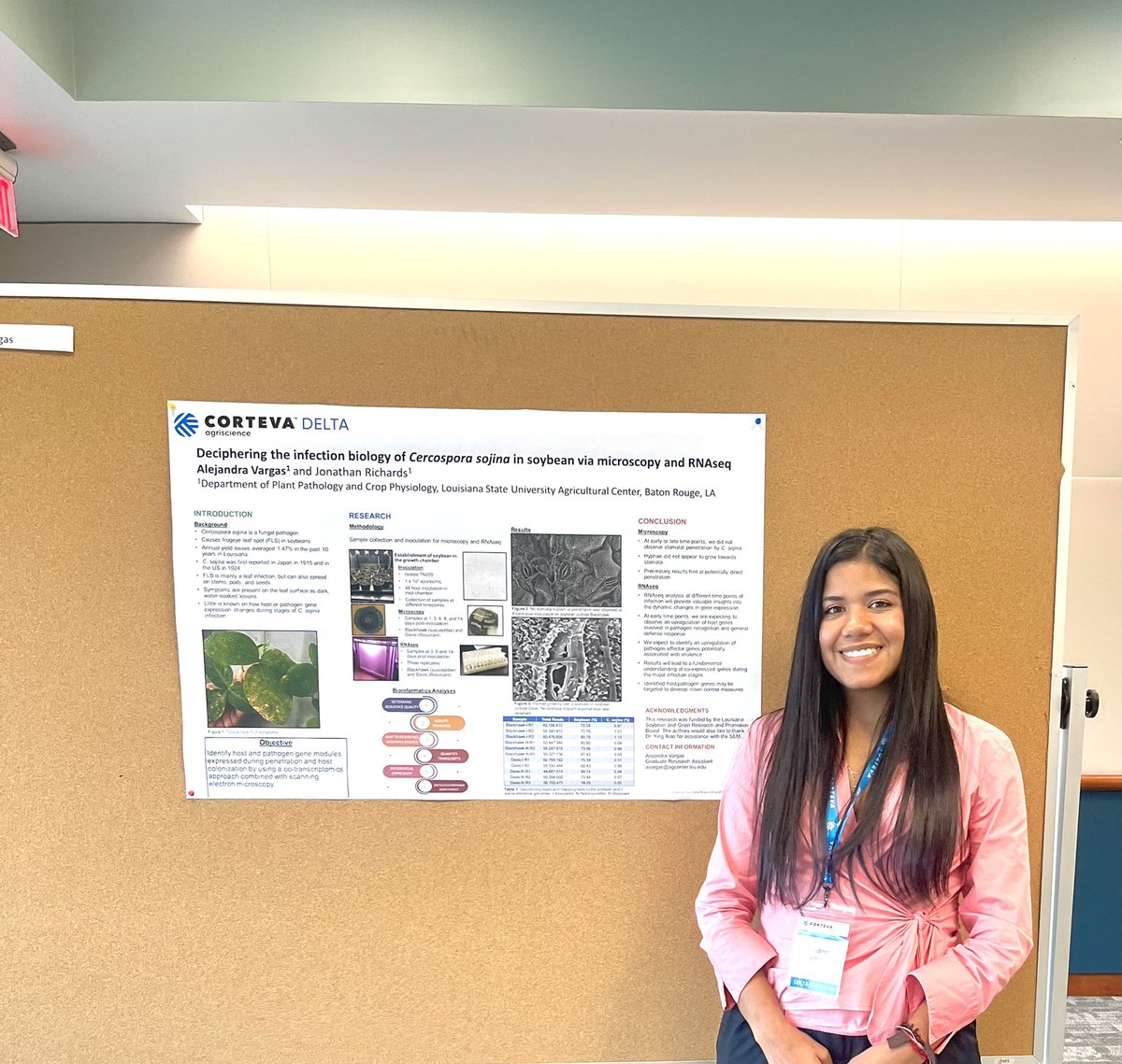Alejandra (@alejndrmvargass) on Twitter photo Hey everyone, I'm thrilled to share some exciting news🥳 I recently participated in the CORTEVA DELTA Symposium August 2023, and I'm absolutely honored to announce that I've been awarded the Best Poster Session. I am incredible grateful for this opportunity! <a href="/corteva/">Corteva Agriscience</a> Hey everyone, I'm thrilled to share some exciting news🥳 I recently participated in the CORTEVA DELTA Symposium August 2023, and I'm absolutely honored to announce that I've been awarded the Best Poster Session. I am incredible grateful for this opportunity! <a href="/corteva/">Corteva Agriscience</a>