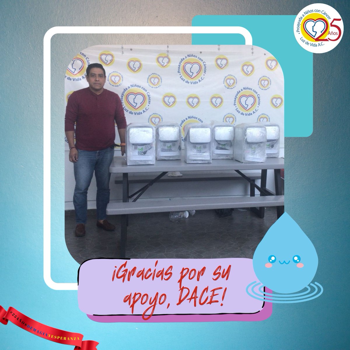luzdevidac's tweet photo. 🤝 I Agradecemos a DACE por su apoyo y por sumarse a nuestra causa con su donativo.
☎️ ¿Quieres ser parte de la Magia de la Esperanza? Contáctanos al: 55 5331 1975 o 55 4600 6548.
#FelizJueves #25AñosDeMagiaYEsperanza #CáncerEnLaInfaciaYAdolescencia #LuzDeVida #Cáncer https://t.co/jI3qIjUxce