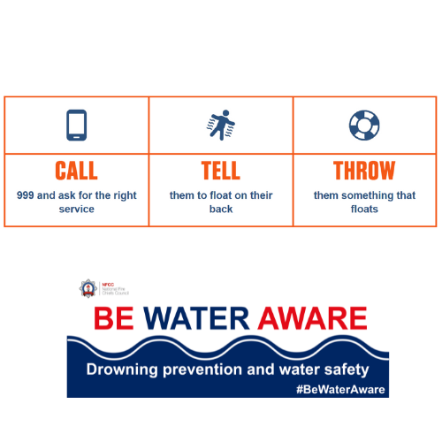 FastRSolutions's tweet photo. If you see someone struggling in the water, remember this lifesaving advice -
Call 999
Tell them to float on their back
Throw something to help them float
#BeWaterAware #RespectWater #HaltonHour https://t.co/E4ONwTAbvC