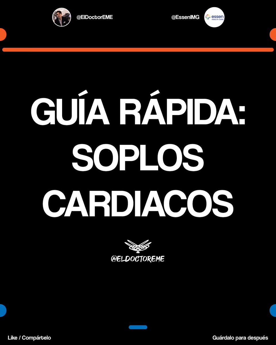 🧐GUÍA DE SOPLOS CARDIACOS🧐
💙Audios💙
📌Hilo con:📌

•Área cardiaca
•Sístole/Diástole
•Insuficiencia y Estenosis

Si te interesa trabajar en USA como médico o estudiante, regístrate en: careers-essenmed.icims.com/jobs/1404/inte… o en el enlace que encontrarás en mi historia.

#ENARM #MIR