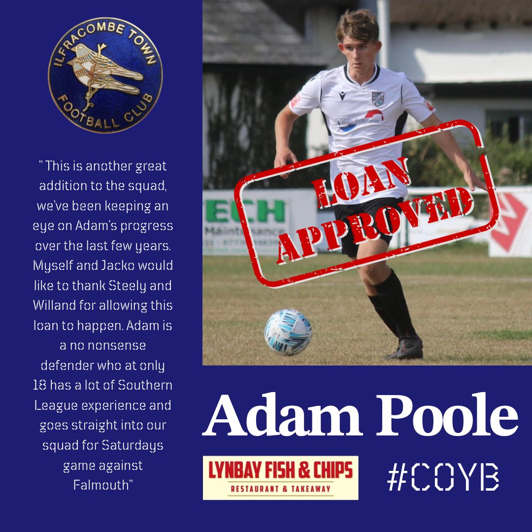 𝐂𝐨𝐦𝐛𝐞 𝐚𝐠𝐫𝐞𝐞 𝐏𝐨𝐨𝐥𝐞 𝐋𝐨𝐚𝐧 𝐝𝐞𝐚𝐥 ✍️

We are pleased to announce the capture of 𝐀𝐝𝐚𝐦 𝐏𝐨𝐨𝐥𝐞 on a one month loan from Southern League <a href="/WillandRovers/">Willand Rovers FC</a>.

Read 𝐂𝐥𝐞𝐦𝐬 thoughts below 👇