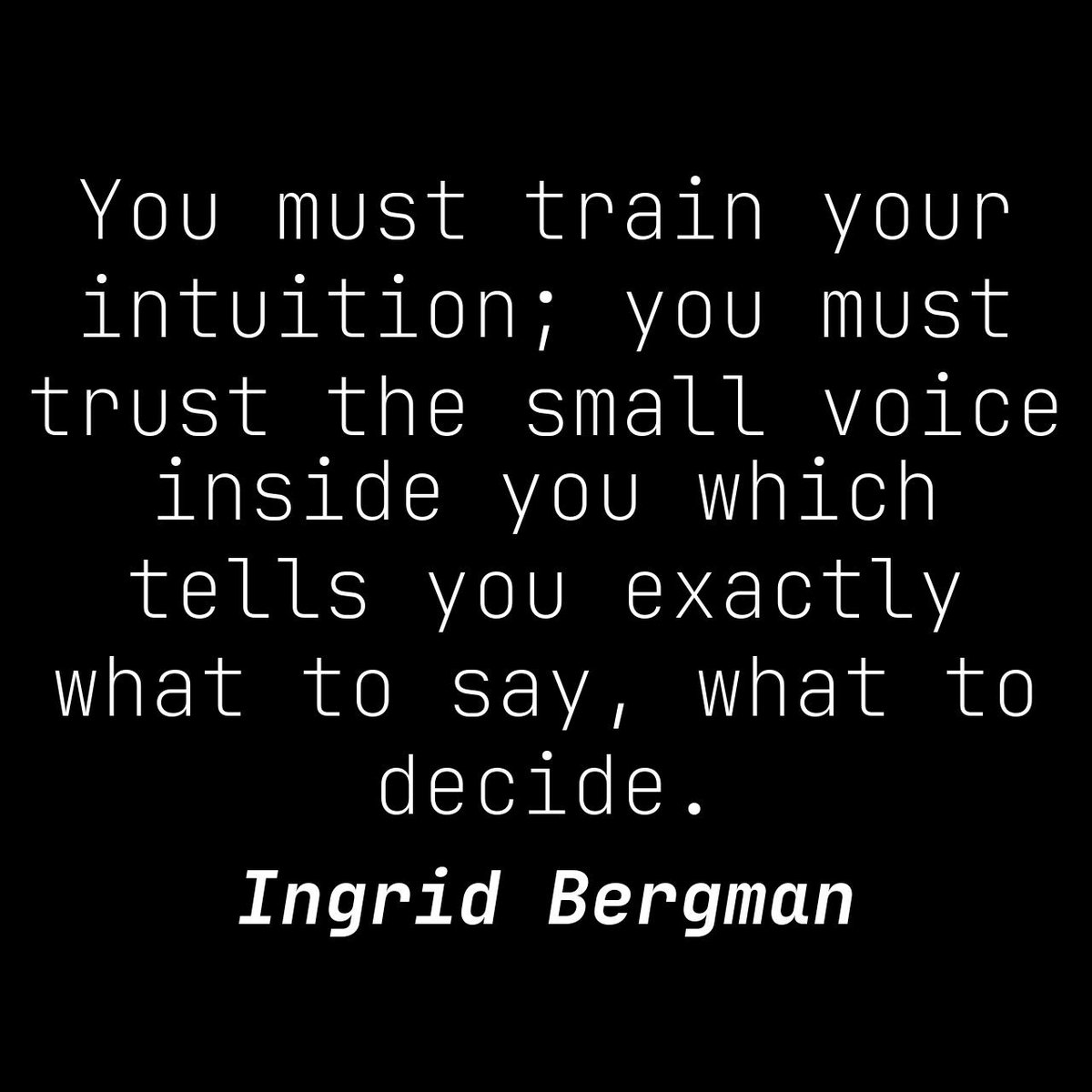 best_bagros's tweet image. 🔮✨ Train your intuition, trust that inner voice! 🎯🗣️ Making decisions based on your instincts is a powerful skill to develop. 🙌💡 #TrainYourIntuition #TrustYourInstincts #IntuitiveDecisionMaking #ListenToYourInnerVoice&quot; - Ingrid Bergman 💫💭
