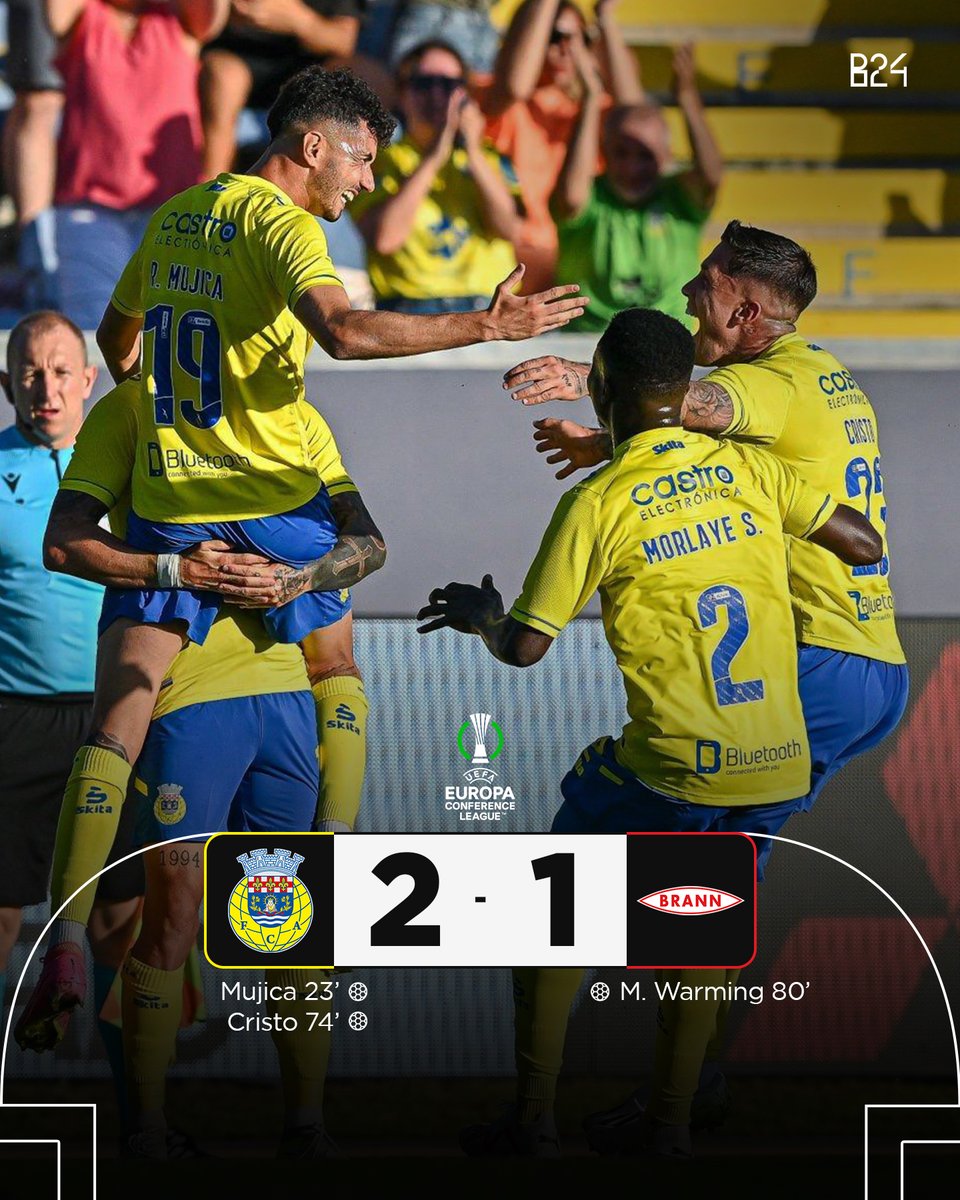 Arouca entrou com o pé direito na terceira pré-eliminatória da Conference League 🟡