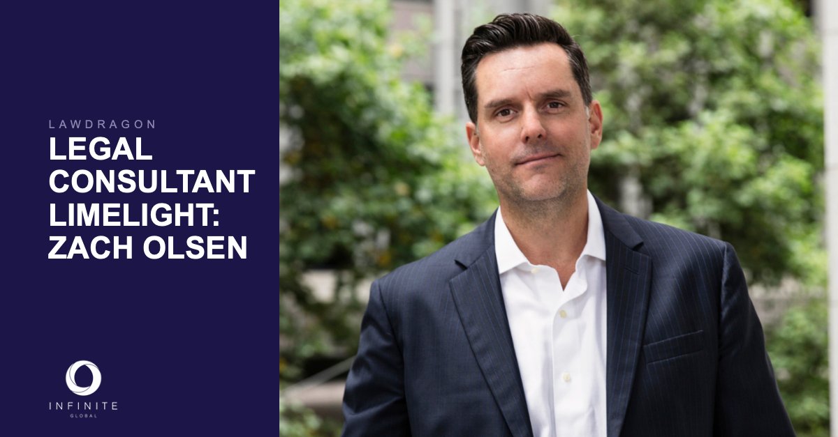 IGC_US's tweet photo. @lawdragon_news spotlights President Zach Olsen in their Legal Consultant Limelight series! Read more about Olsen's journey, his early career, the growth of Infinite Global, and his perspective on emerging trends like AI in the Lawdragon interview: https://t.co/gbrS5n0OhP https://t.co/vQahFZxbEA