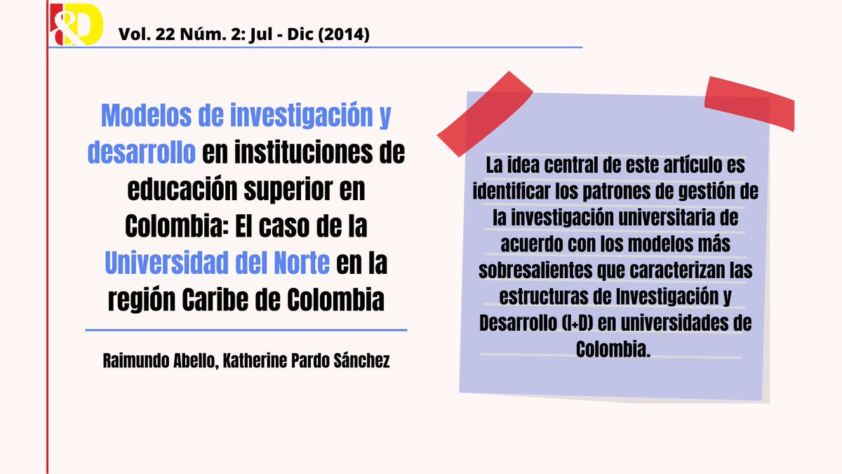 IDRevista_'s tweet photo. Hoy jueves de #TBT compartimos con ustedes el siguiente #artículo del número 2 del volúmen 22. 
Lea el artículo en el siguiente link 👉 https://t.co/jWkZWfr5qS
#Investigación #Revista #Desarrollo https://t.co/Eajv0NSKoc
